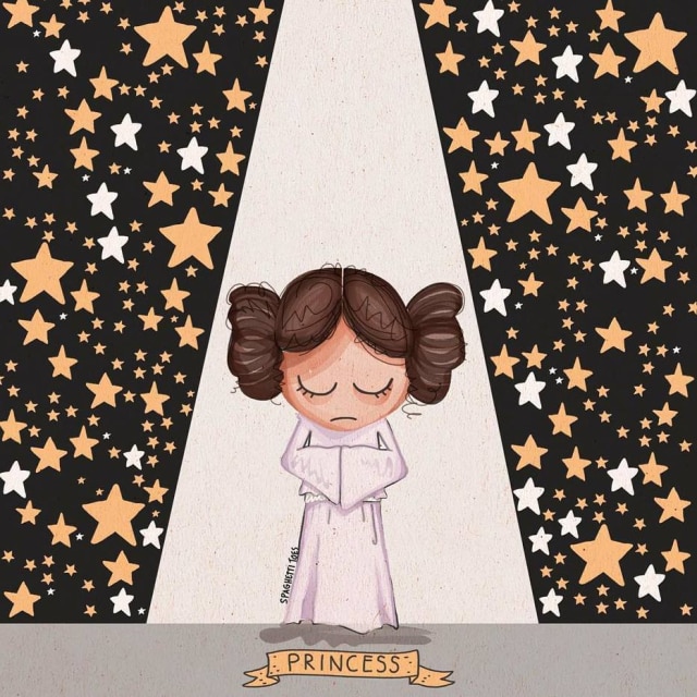 Martin Bruckner/Instagram/Reprodução Carrie Fisher foi um dos artistas homenageados por Martin Bruckner