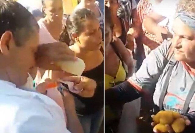 Facebook/@xarapercusion Leonardo Ferreira ficou emocionado com o gesto da população