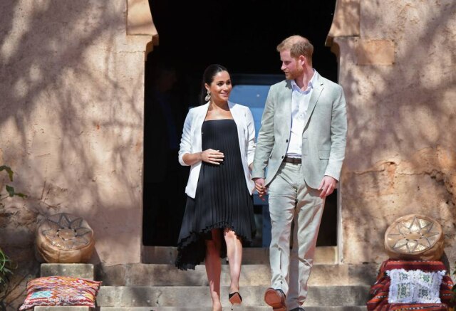 Fadel Senna/AFP Príncipe Harry e Meghan Markle em visita ao Marrocos.