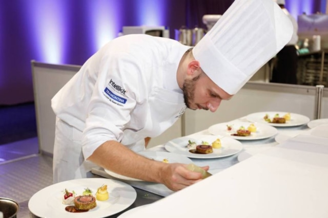 Divulgação Luiz Filipe em ação durante o Bocuse D'Or no Rio