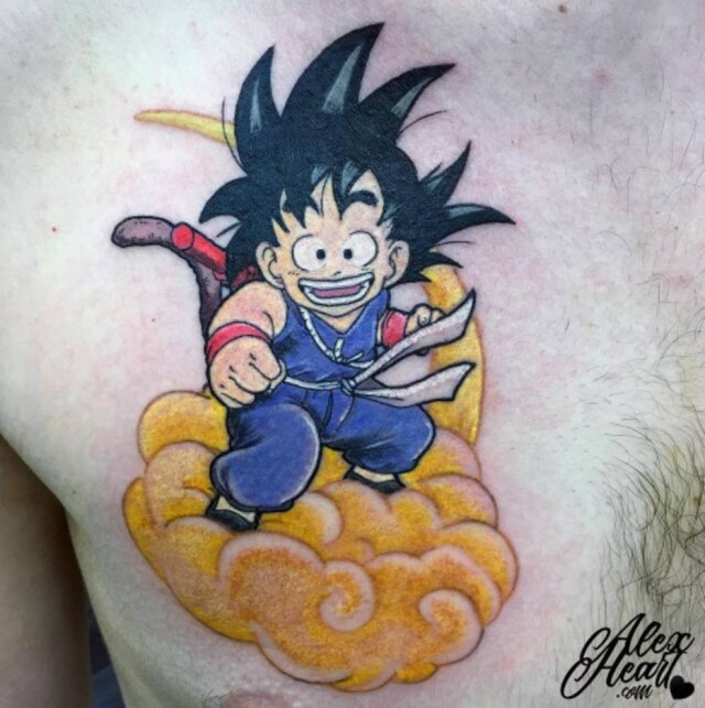 Alex Heart Tatuagem do personagem Gohan no seriado 'Dragon Ball'