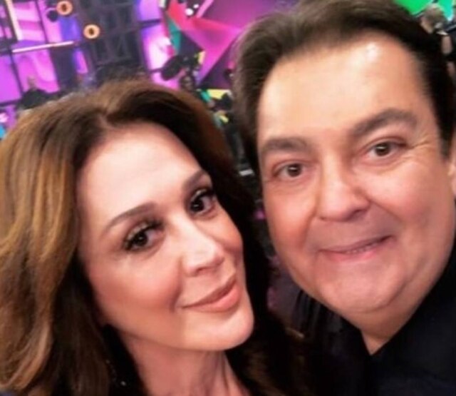 Instagram/@claudiaraia A atriz Claudia Raia e o apresentador Fausto Silva.