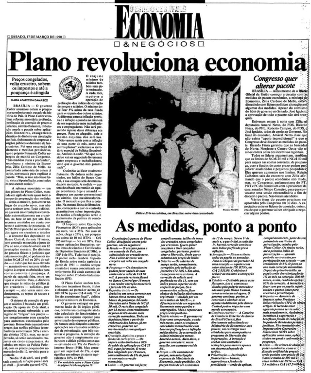 Acervo/Estadão O Estado de S.Paulo- 17/3/1990.Clique aqui para ver mais