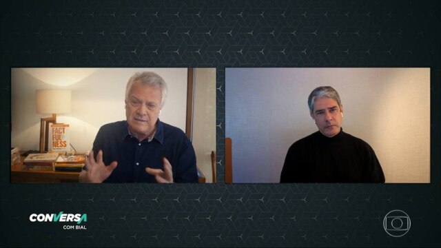 Rede Globo / Reprodução O jornalista William Bonner participou do programa 'Conversa com Bial'