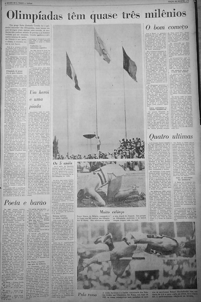 Acervo/ Estadão Edição de Esportes - 14/10/1964