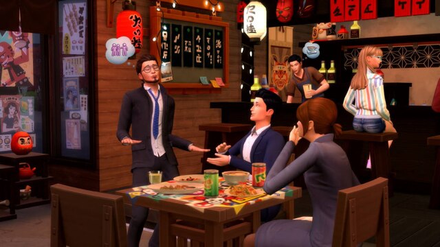 Jogadores podem levar seus Sims para encontrar alimentos e aprender a tolerar alimentos picantes e usar o hashi corretamente