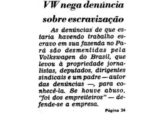 Acervo/Estadão Chamada na capa do de Estadão 17/7/1983