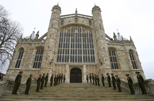 Luke MacGregor/Reuters Capela de St. George, no castelo de Windsor, onde príncipe Harry e Meghan Markle vão se casar.