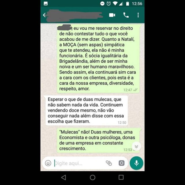Facebook/brigadelandiadoces Conversa que Enayle teve com a cliente - parte 4.