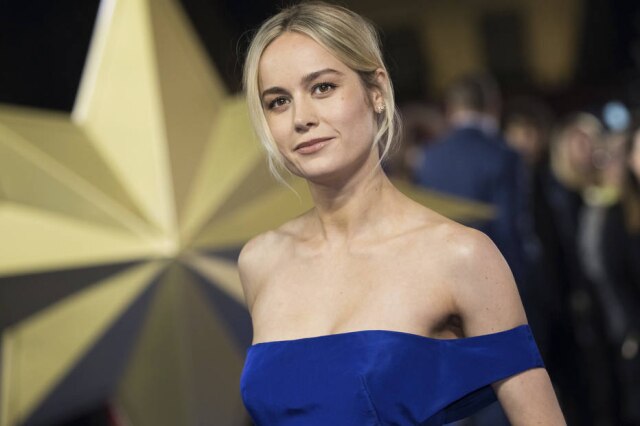 Vianney Le Caer/Invision/AP Brie Larson na premiere do filme 'Capitã Marvel', em Londres.