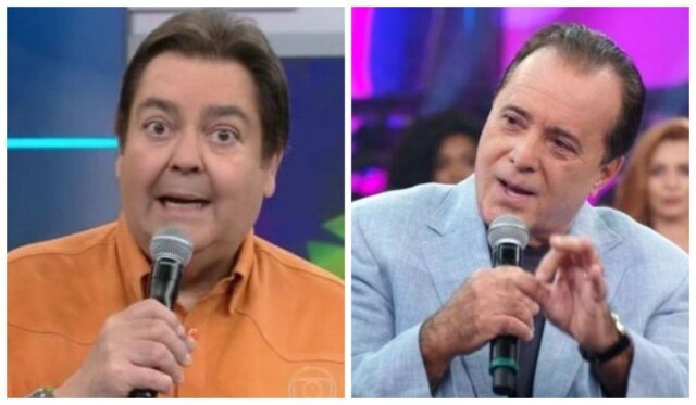 Reprodução/ TV Globo O apresentador Faustão e ator Tony Ramos.