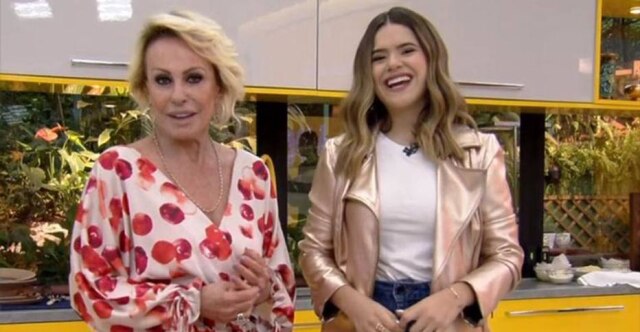 Reprodução/ TV Globo As apresentadoras Maisa Silva e Ana Maria Braga.