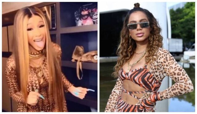 Instagram/@iamcardib/anitta A rapper Cardi B e a cantora Anitta.