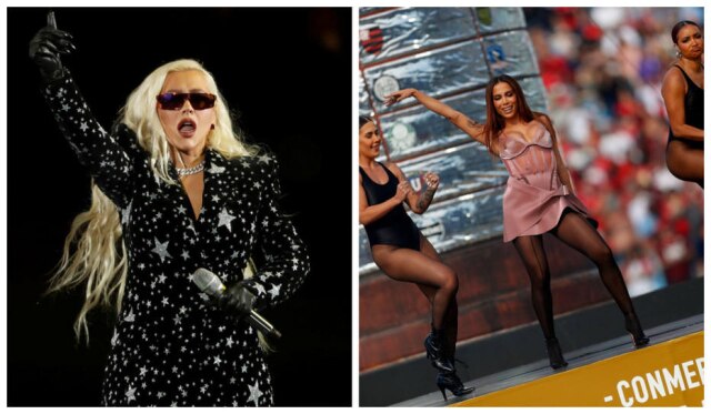 Mario Anzuoni e Agustin Marcarian/ Reuters A cantora Christina Aguilera elogia início de carreira internacional de Anitta