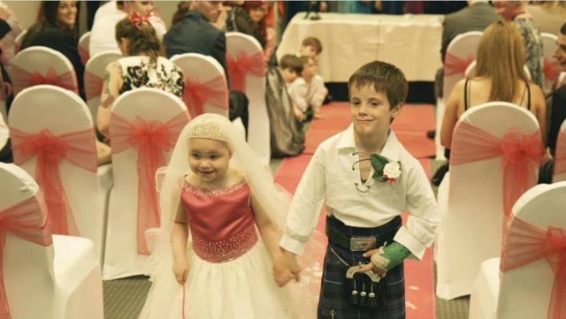 facebook.com/pg/eileidhsjourney Eileidh Paterson tinha uma doença terminal e um dos itens em sua lista de desejos era 'se casar' com seu melhor amigo, Harrison Grier.