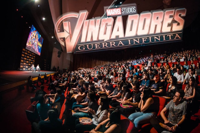 Divulgação Marvel/Disney Público assiste evento com o ator Chris Pratt no Auditório Ibirapuera, em São Paulo