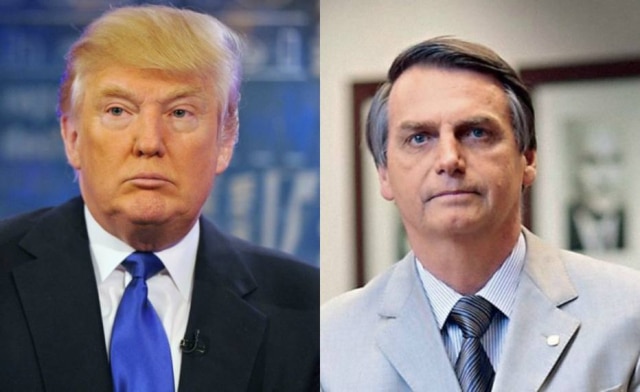 Reprodução Trump e Bolsonaro.