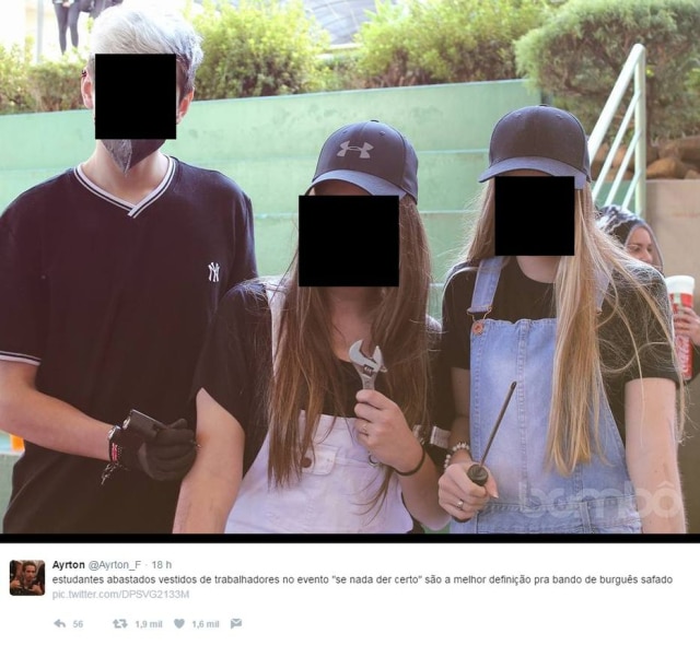 Twitter / @Ayrton_F 'Se nada der certo': tema de evento escolar gerou críticas