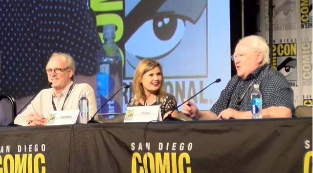 YouTube.com/user/TheAnglophileChannel Colin Baker (à direita) afirmou que afirmou em painel durante a San Diego Comic-Con que já passou da hora de termos um Doctor negro.
