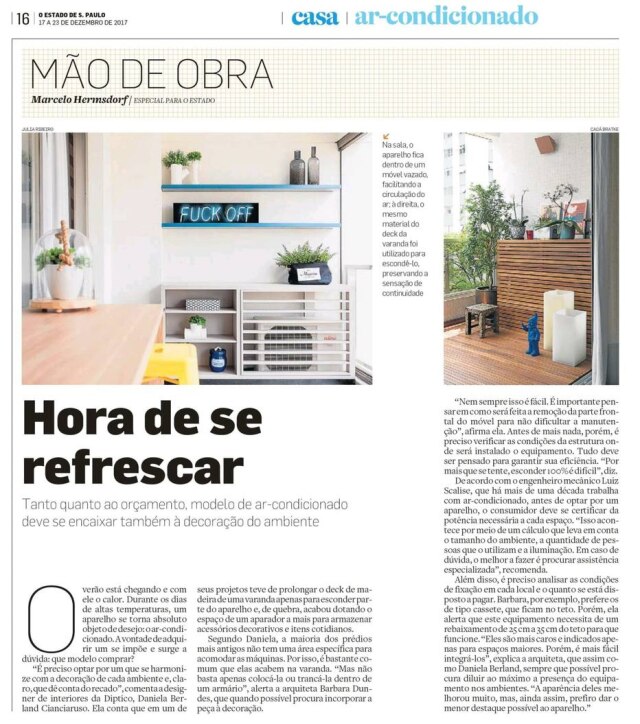 Reprodução Ter um ar-condicionado neste verão é essencial, mas é preciso sempre adequar o aparelho ao resto da decoração