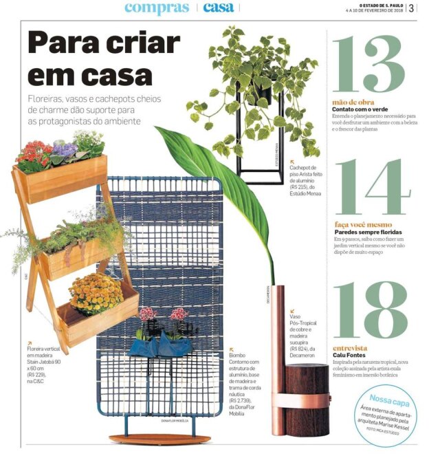 Reprodução Floreiras, vasos e cachepots cheios de charme dão suporte para as protagonistas do ambiente