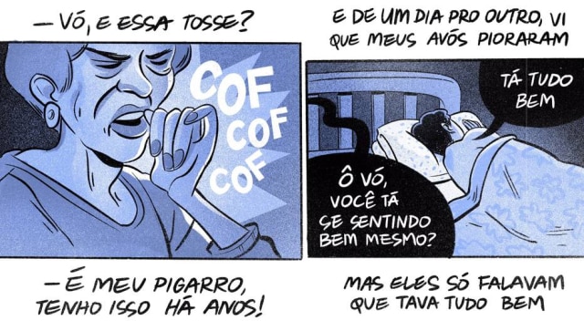 Taíssa Maia Ilustrações da neta mostram em detalhes o antes e depois da morte de Maria José, de 84 anos