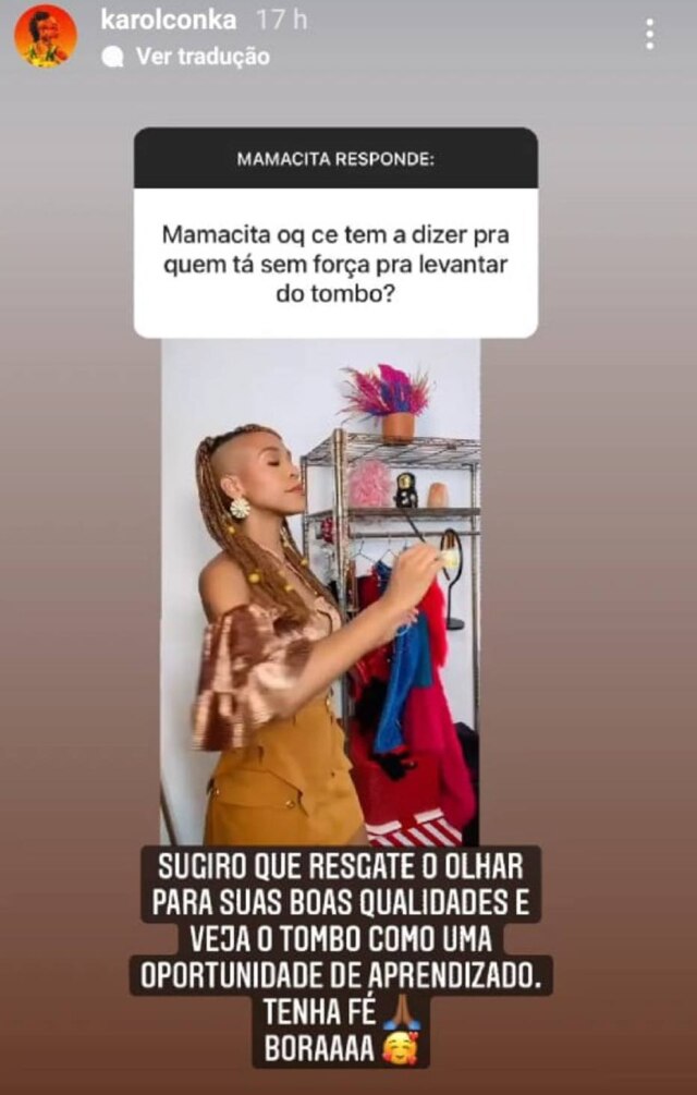 Instagram/@karolconka Bem-humorada, Karol Conká brincou e postou seus próprios memes nas respostas.