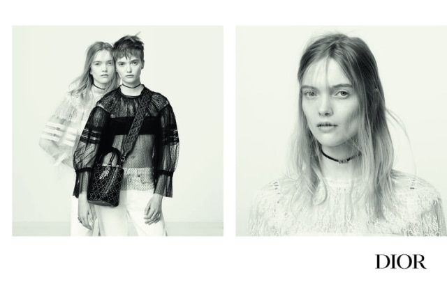 Brigitte Lacombe/Divulgação As modelos gêmeas Ruth e May Bell estrelam a nova campanha da Dior.