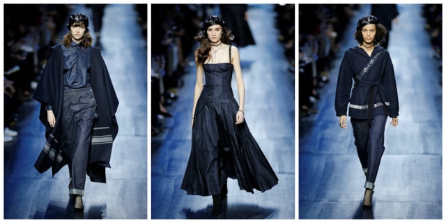 REUTERS/Benoit Tessier Jeans, casacos e boinas na Dior.