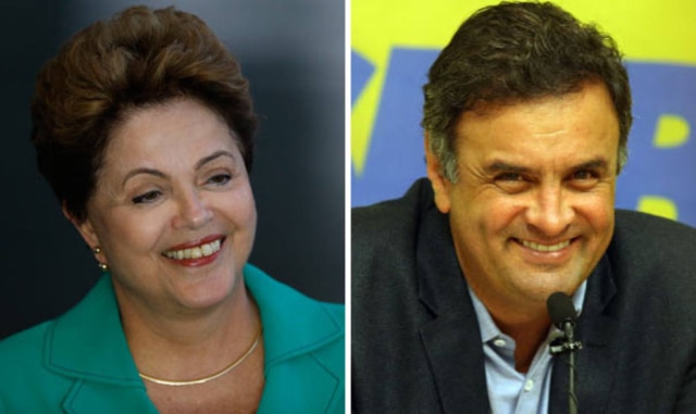 Dida Sampaio e André Dusek/Estadão A eleição presidencial de 2014 também foi definida em 2º turno, novamente numa disputa entre PT e PSDB. Dilma Rousseff, candidata do PT à reeleição, obteve 41,5% dos votos. O candidato do PSDB, Aécio Neves, ficou com 33,6% dos votos na primeira votação. Marina Silva, do PSB, que construiu sua candidatura como uma 3ª via contra a polarização entre PT e PSDB, ficou com 21,3% dos votos.