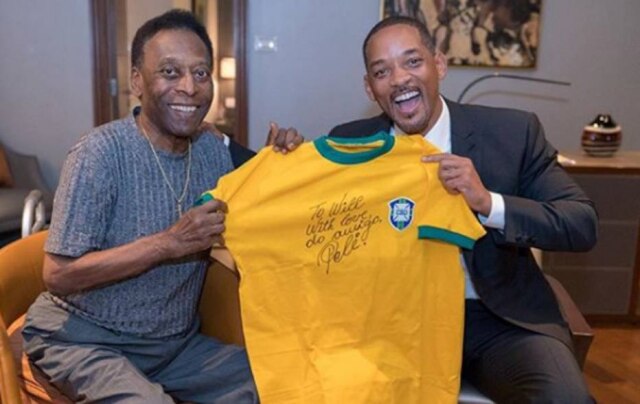 Instagram / @willsmith Pelé e Will Smith.