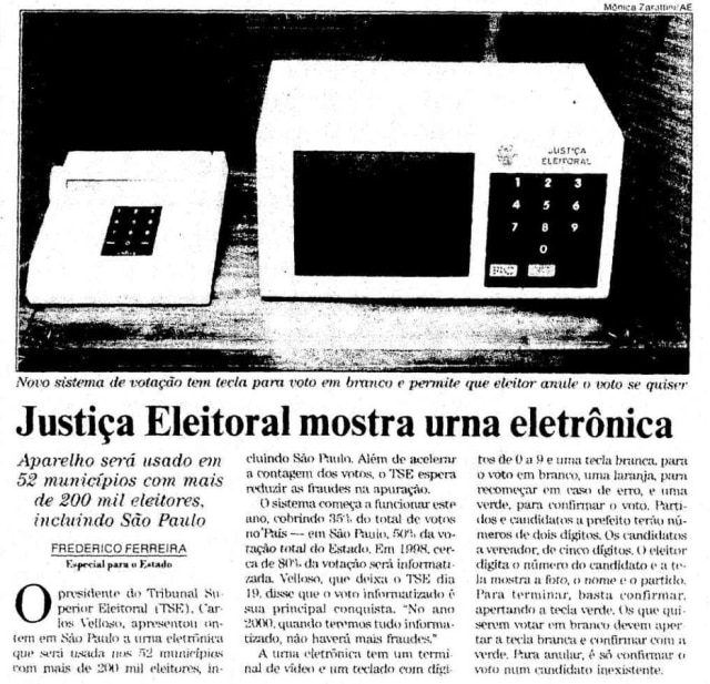 Acervo/Estadão >> Estadão - 07/5/1996