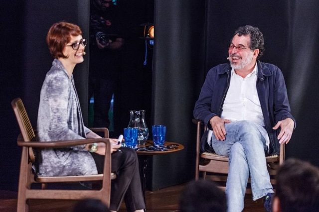 Artur Meninea/Globo Jorge Furtado é entrevistado por Bianca Ramoneda no 'Ofício em Cena' desta terça-feira, 14