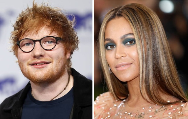 Danny Moloshok / Reuters | Eduardo Munoz / Reuters Ed Sheeran e Beyoncé vão cantar 'Perfect'