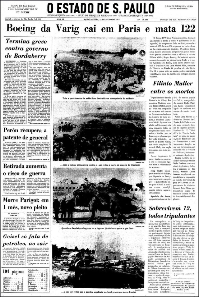 Acervo/Estadão O Estado de S.Paulo - 12/7/1973