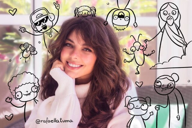 Arquivo pessoal Rafaella Tuma, de 33 anos, faz vídeos com ilustração de bonecos de palitinho e tem o intuito de promover 'um minuto de alívio' no dia a dia dos seus seguidores.