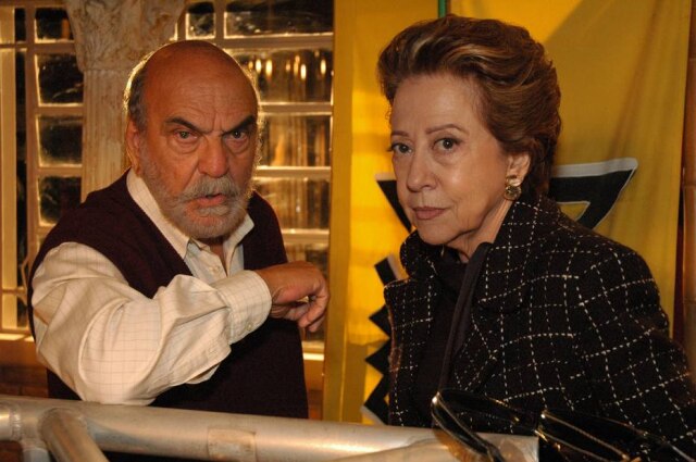 Kiko Cabral / Globo / Divulgação Lima Duarte e Fernanda Montenegro em cena de 'Belíssima'.