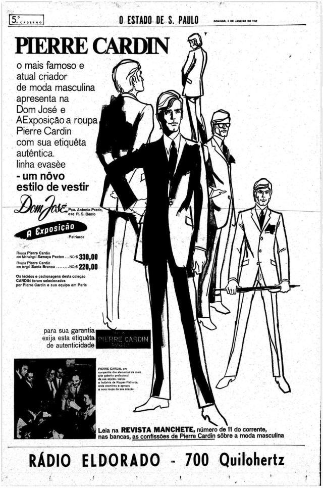 Acervo Estadão Pierre Cardin na loja Dom José A Exposição em São Paulo, 5/1/1969