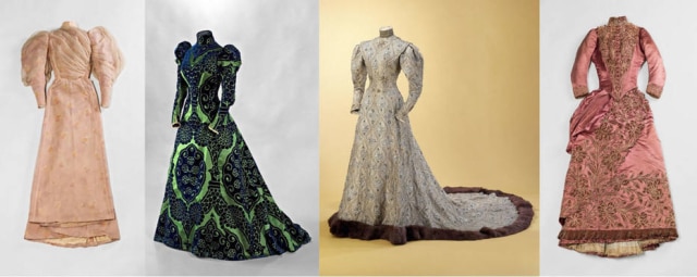 Divulgação Peças da mostra "Os Vestidos-Tesouros de Elisabeth , condessa de Greffulhe', no museu Palais Galliera, em Paris
