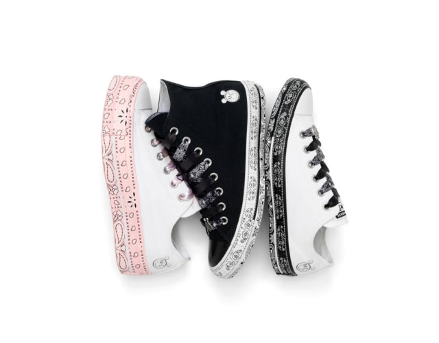 Divulgação Outros três modelos de calçados da coleção Converse x Miley Cyrus