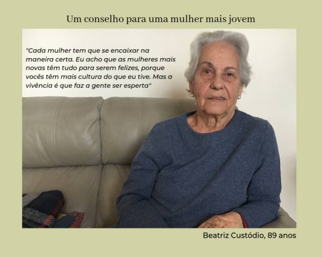 Ludimila Honorato/Estadão Beatriz Custódio casou aos 29 anos e teve dois filhos; o marido faleceu há dois anos.