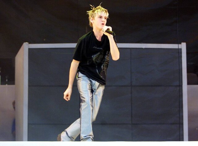 Wilton Junior / Estadão Aaron Carter durante seu show no Rock In Rio em 2001.