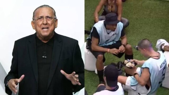 Globo e Globoplay No 'BBB 22', Galvão Bueno narra partida de pebolim humano e Arthur Aguiar, Paulo André e Pedro Scooby se desentendem após dinâmica.