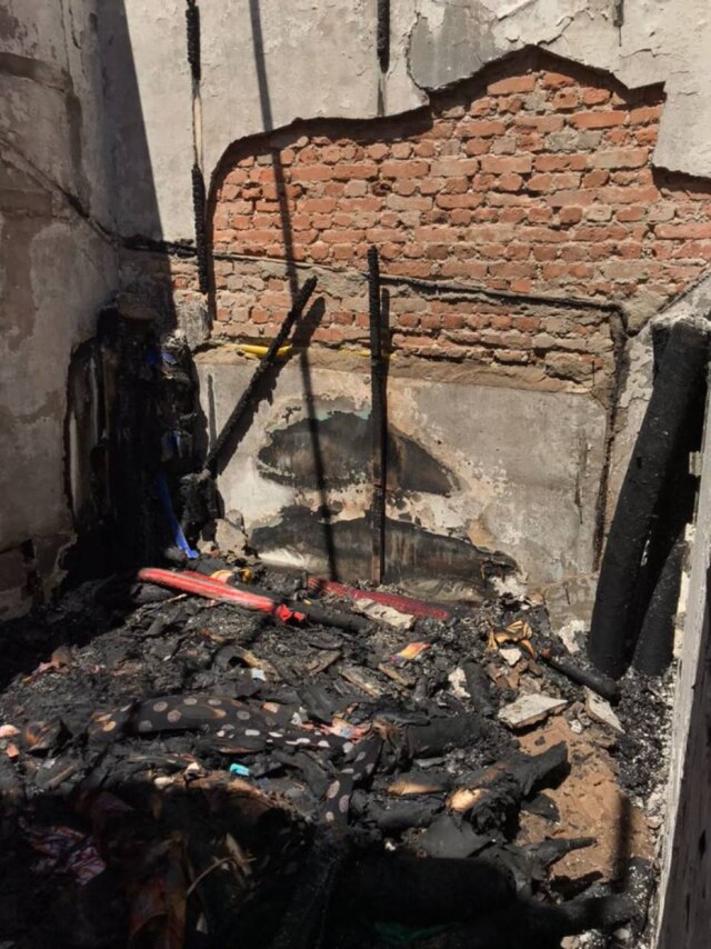 Imagem de arquivo pessoal Incêndio destrói o ateliê de Isabela Capeto