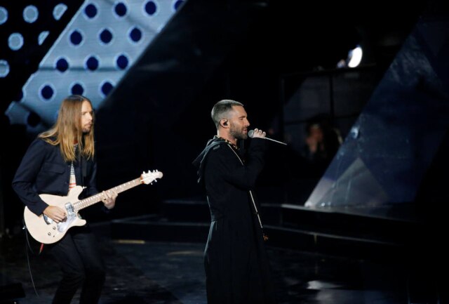 REUTERS/Mario Anzuoni A banda Maroon 5 durante show em Los Angeles, nos Estados Unidos.