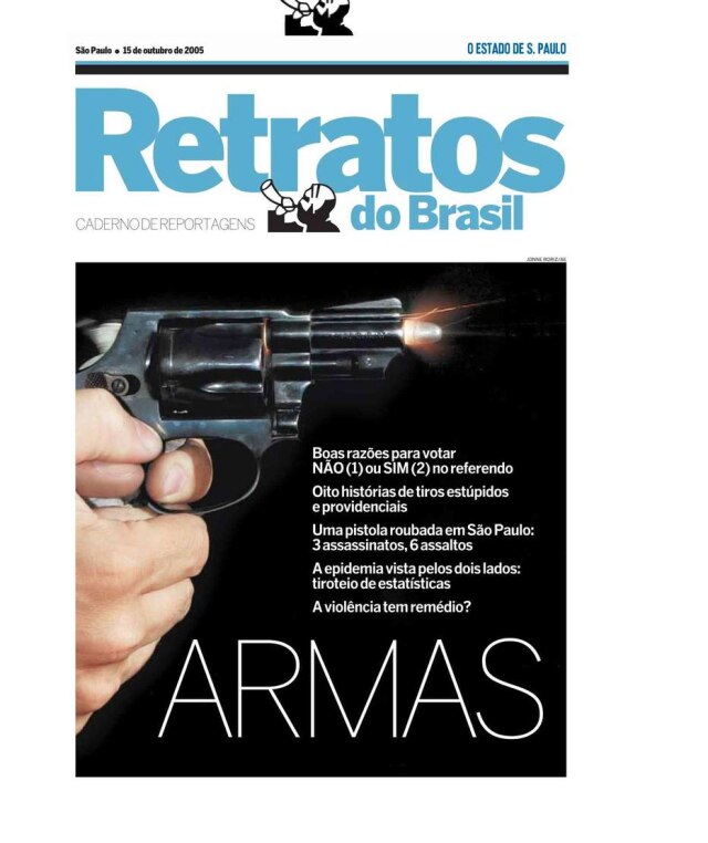 Acervo Estadão Página do caderno especial Retratos do Brasil - Armas - publicado em 15/10/2005.