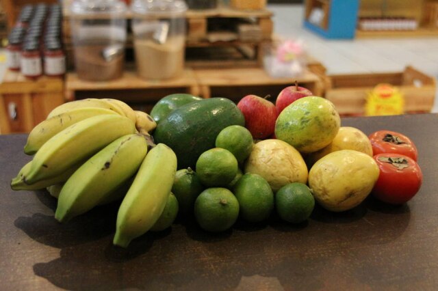 Variedade de frutas da Casa Orgânica