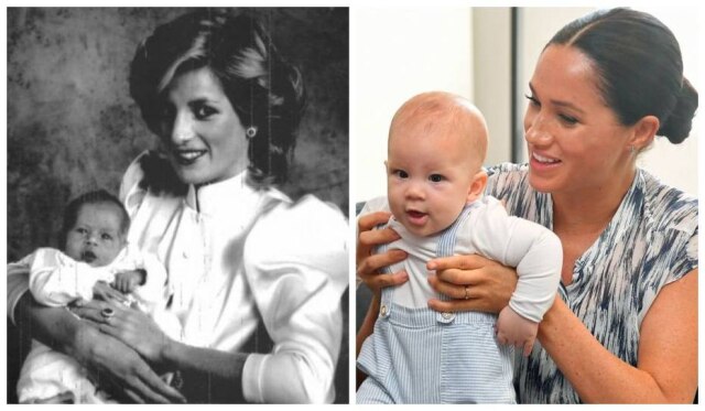 Acervo Estadão/UPI/ REUTERS/Toby Melville/Pool A primeira aparição de Harry, no colo da princesa Diana, e a primeira imagem de Archie em evento oficial, com Meghan Markle.