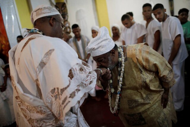 Ueslei Marcelino/Reuters Ritual de Candomblé em Salvador