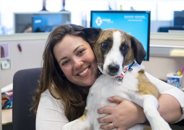 Gabriel Pestana A advogada Roberta Salcedo levou sua SRD, Zoe, para o pet day na MSD Saúde Animal.